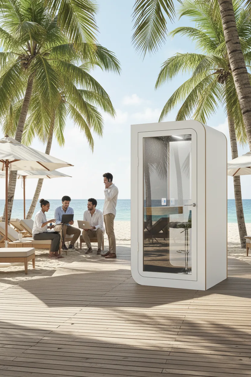 Cabine duo pour entretiens confidentiels en entreprise